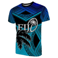 Fiji Rugby Polynesian T Shirt Blue Blue - Polynesian Pride