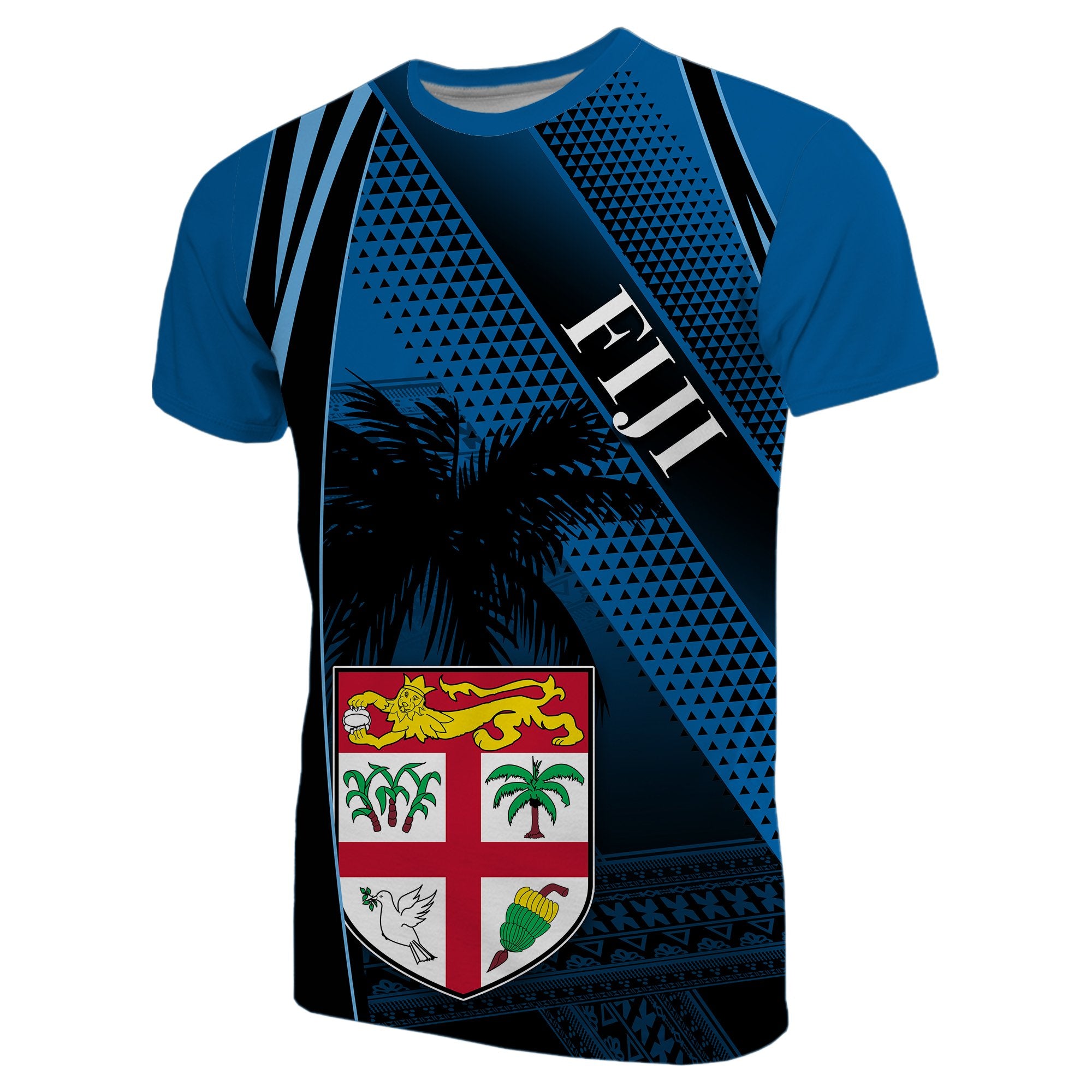 Custom Fiji T Shirt Special Style No.2 Unisex Blue - Polynesian Pride