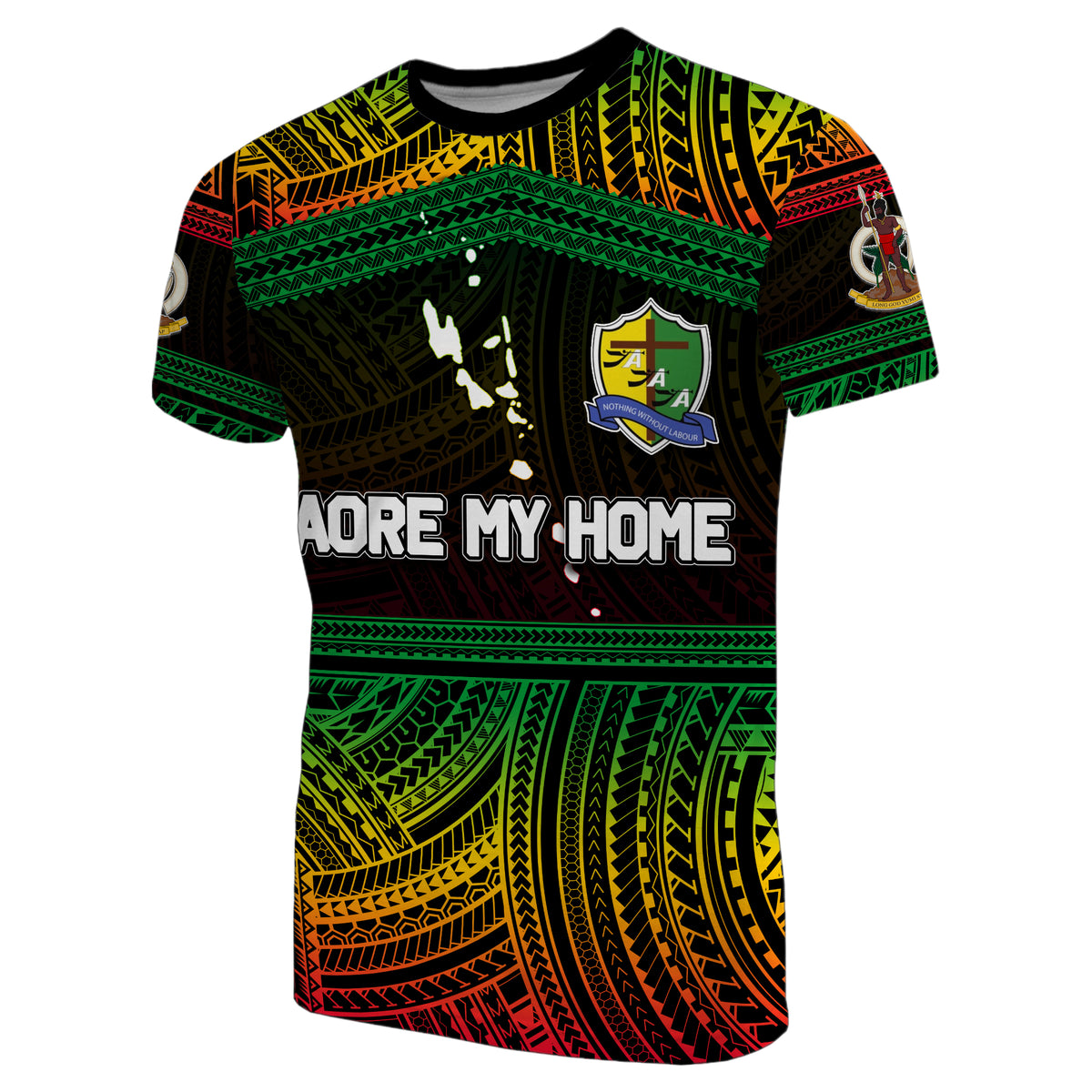 Aore My Home T Shirt LT6 Unisex Red - Polynesian Pride