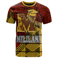 Hawaii Mililani High School Custom T Shirt Mililani High School Polynesian Pattern LT10 Red Yellow - Polynesian Pride