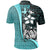 Fiji Polo Shirt Turquoise Turtle with Hook - Polynesian Pride