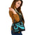 Pohnpei Shoulder Handbag - Turquoise Polynesian Tentacle Tribal Pattern - Polynesian Pride