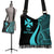 Wallis And Futuna Boho Handbag - Turquoise Polynesian Tentacle Tribal Pattern - Polynesian Pride