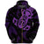 Maori Purple Mangopare Zip Hoodie Unisex Purple - Polynesian Pride