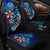 Tahiti Custom Personalised Car Seat Covers - Vintage Tribal Mountain - Polynesian Pride