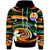 Tahiti Hoodie Vortex Style Unisex Green Orange - Polynesian Pride