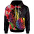 Tahiti Hoodie Tropical Hippie Style Unisex Black - Polynesian Pride