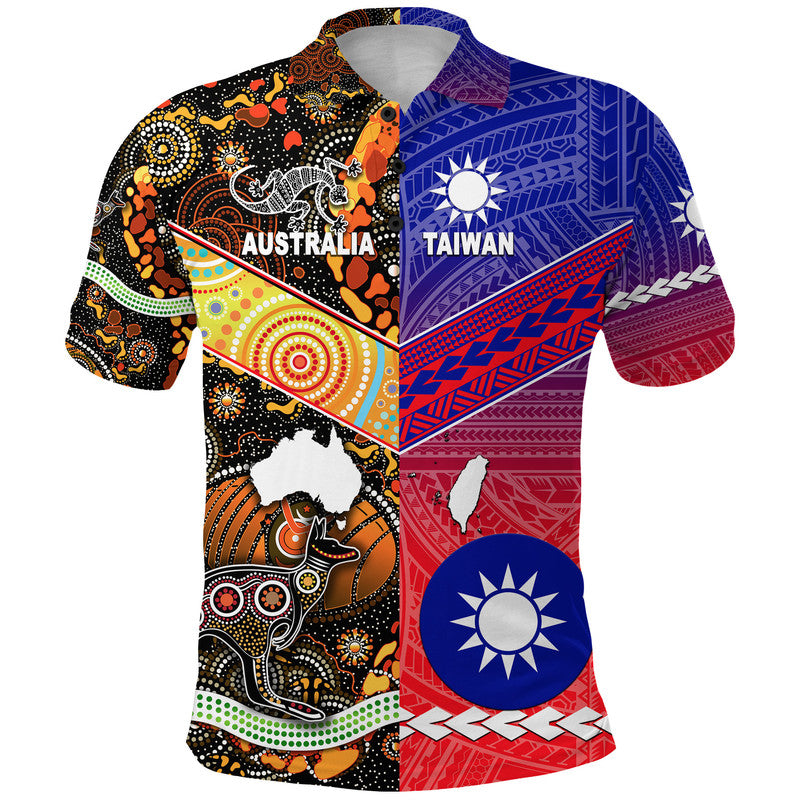 Taiwanese Polynesian and Australia Aboriginal Polo Shirt Together Gradient Vibes LT8 Kid - Polynesian Pride