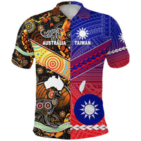 Custom Taiwanese Polynesian and Australia Aboriginal Polo Shirt Together Gradient Vibes LT8 Kid - Polynesian Pride