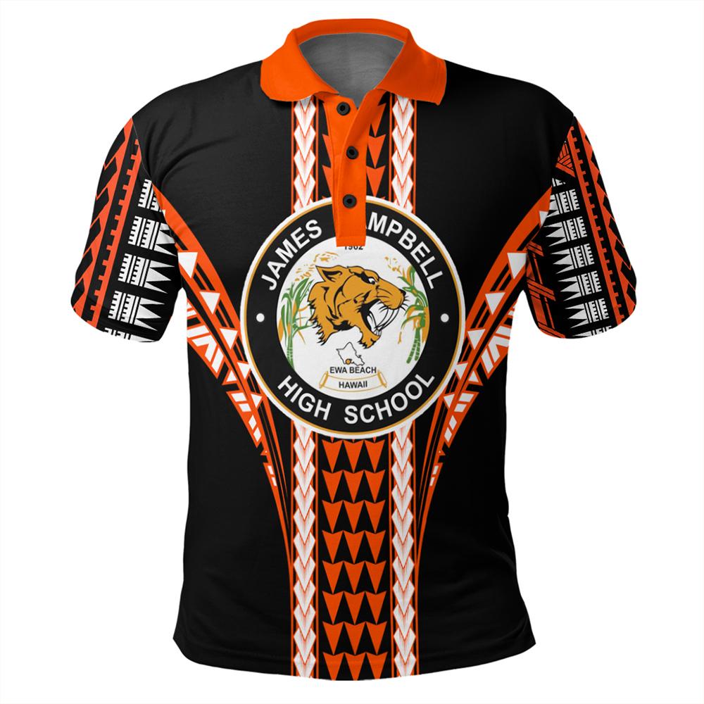 Hawaii Polo Shirt Campbell High Football Jersey Polo Shirt - Polynesian Pride
