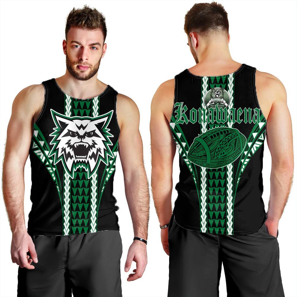 Hawaii Men's Tank Top - Konaweana High Football Jersey Men's Tank Top - AH Green - Polynesian Pride