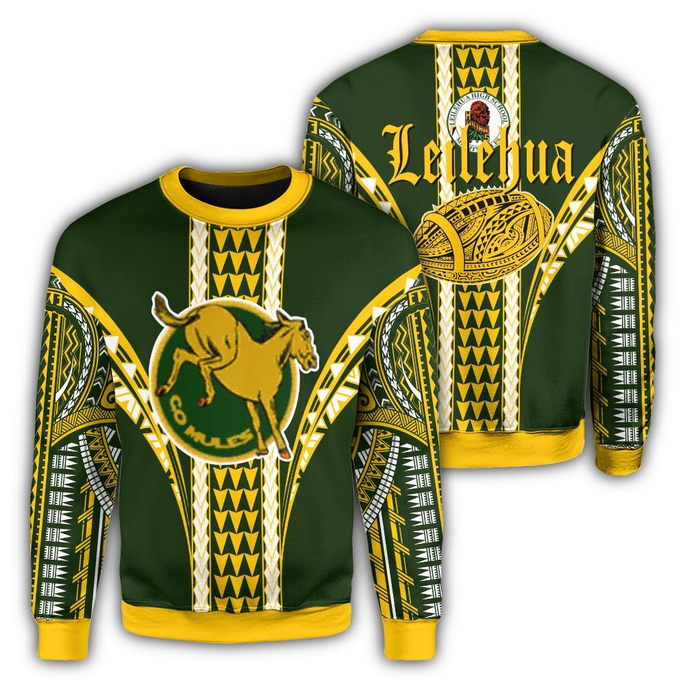 Hawaii - Leilehua High Football Jersey Sweatshirt - AH Unisex Yellow - Polynesian Pride