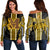 Hawaii - Mililani High Football Jersey Women's Off Shoulder Sweater - AH Yellow - Polynesian Pride