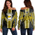 Hawaii - Nanakuli High Football Jersey Women's Off Shoulder Sweater - AH Yellow - Polynesian Pride