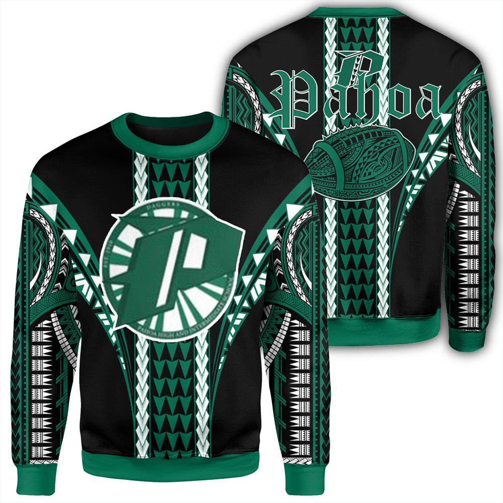 Hawaii - Pahoa High Football Jersey Sweatshirt - AH Unisex Green - Polynesian Pride