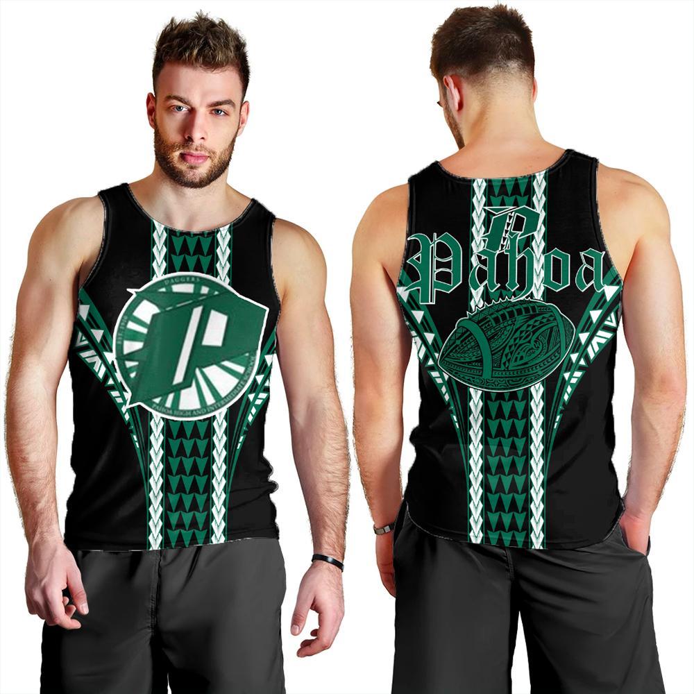 Hawaii Men's Tank Top - Pahoa High Football Jersey Men's Tank Top - AH Green - Polynesian Pride