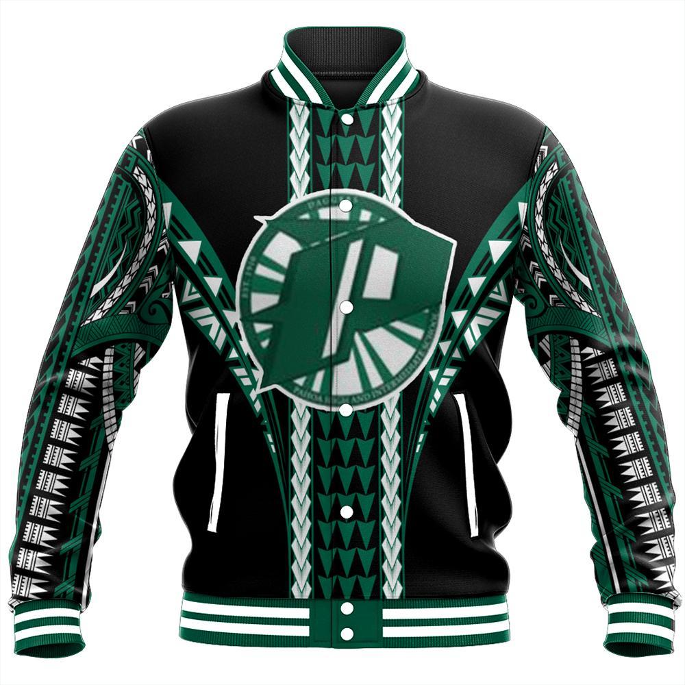 Hawaii Baseball Jacket - Pahoa High Baseball Jacket - AH Unisex Green - Polynesian Pride