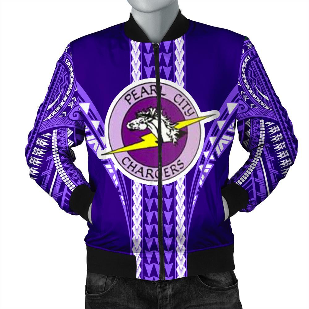 Hawaii Bomber Jacket - Pearl City High Football Jersey Bomber Jacket - AH Green Unisex - Polynesian Pride