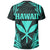 Hawaii Turtle Kanaka Polynesian T Shirt Turquoise - Polynesian Pride