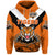 Custom Papua New Guinea Lae Snax Tigers Hoodie Rugby Simple Style Orange, Custom Text and Number LT8 - Polynesian Pride