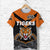 Custom Papua New Guinea Lae Snax Tigers T Shirt Rugby Original Style Black, Custom Text and Number LT8 - Polynesian Pride