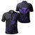 Hawaii King Polynesian Polo Shirt Durk Style Purple Unisex Black - Polynesian Pride