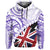 Polynesian Kakau Flag of Hawaii Hoodie Purple - Polynesian Pride