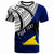 Tokelau Custom T Shirt Tokelau Flag Style With Claw Pattern Unisex Blue - Polynesian Pride