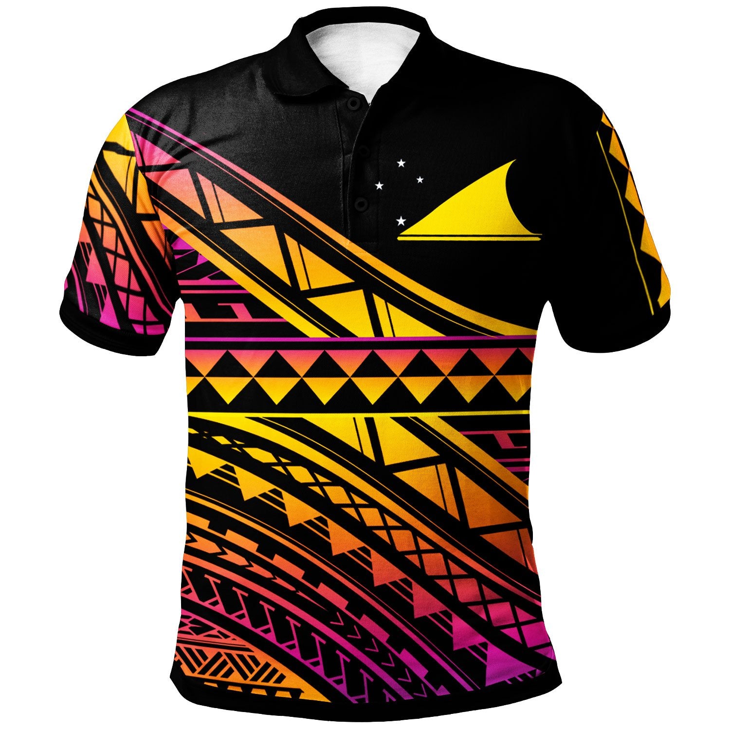 Tokelau Custom Polo Shirt Special Polynesian Ornaments Unisex Black - Polynesian Pride