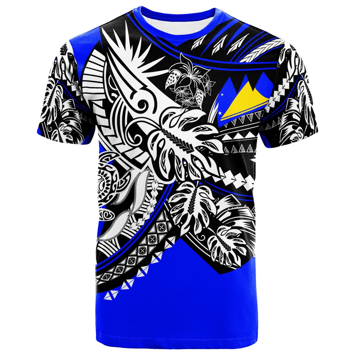 Tokelau T Shirt Tribal Jungle Blue Pattern Unisex Blue - Polynesian Pride