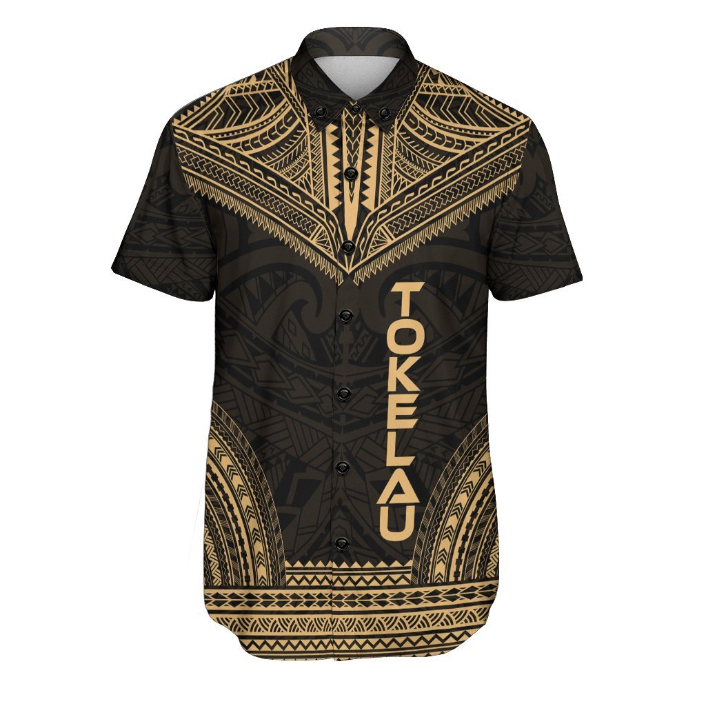 Tokelau Polynesian Chief Shirt - Gold Version Men Gold - Polynesian Pride