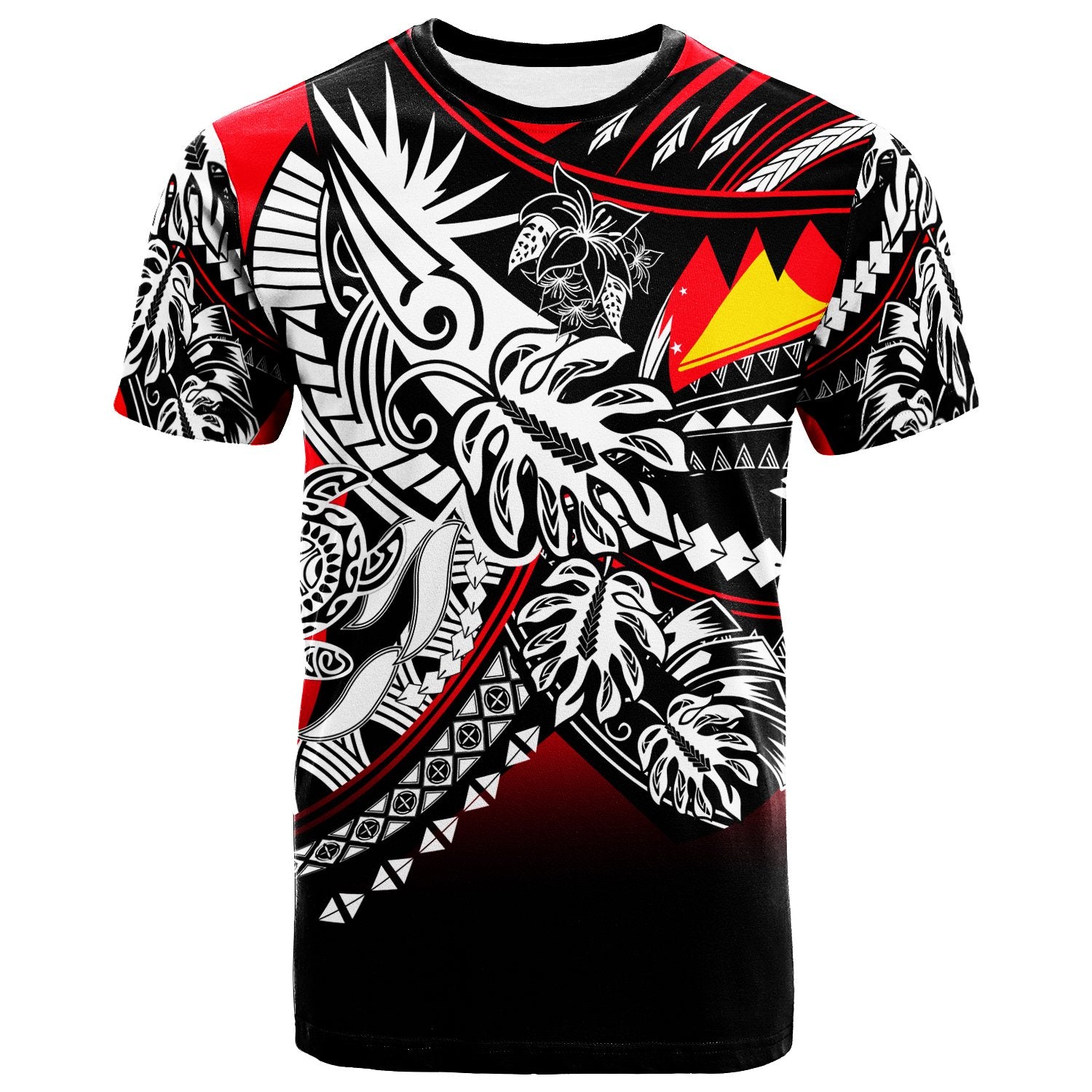 Tokelau T Shirt Tribal Jungle Pattern Unisex Red - Polynesian Pride