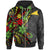 Tokelau Zip up Hoodie Tribal Flower With Special Turtles Unisex Black - Polynesian Pride