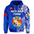 Custom Tonga Coat of Arms Hoodie Simple Vibes Blue, Custom Text and Number LT8 - Polynesian Pride