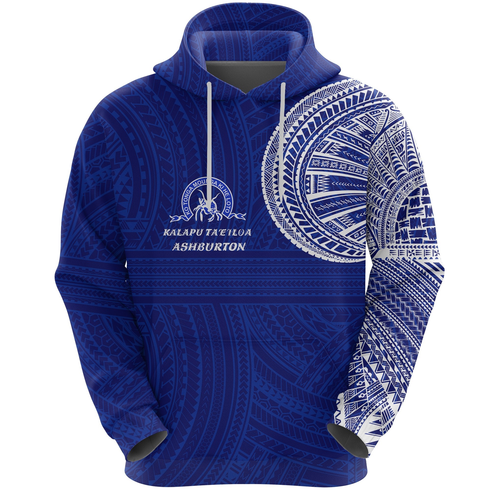 Ko Tonga Hoodie Kalapu Taeiloa Ashburton Unisex Blue - Polynesian Pride