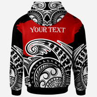 Tonga Custom Hoodie Ethnic Style With Round Black White Pattern - Polynesian Pride