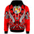 Tonga Hoodie Tribal Sun Tattoo Red Color Unisex Red - Polynesian Pride