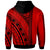 Tonga Custom Hoodie Unique Barcode Black Red - Polynesian Pride