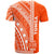 Tonga Custom T Shirt Barcode Orange Color - Polynesian Pride