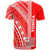 Tonga Custom T Shirt Unique Barcode White Red - Polynesian Pride