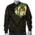 Tonga Men's Bomber Jacket - Polynesian Gold Patterns Collection Black - Polynesian Pride