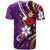 New Caledonia T Shirt Tribal Flower With Special Turtles Purple Color - Polynesian Pride