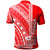 Tonga Custom Polo Shirt Unique Barcode White Red - Polynesian Pride