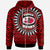 Tonga Zip up Hoodie Rugby Style Black Red Color Unisex Red - Polynesian Pride