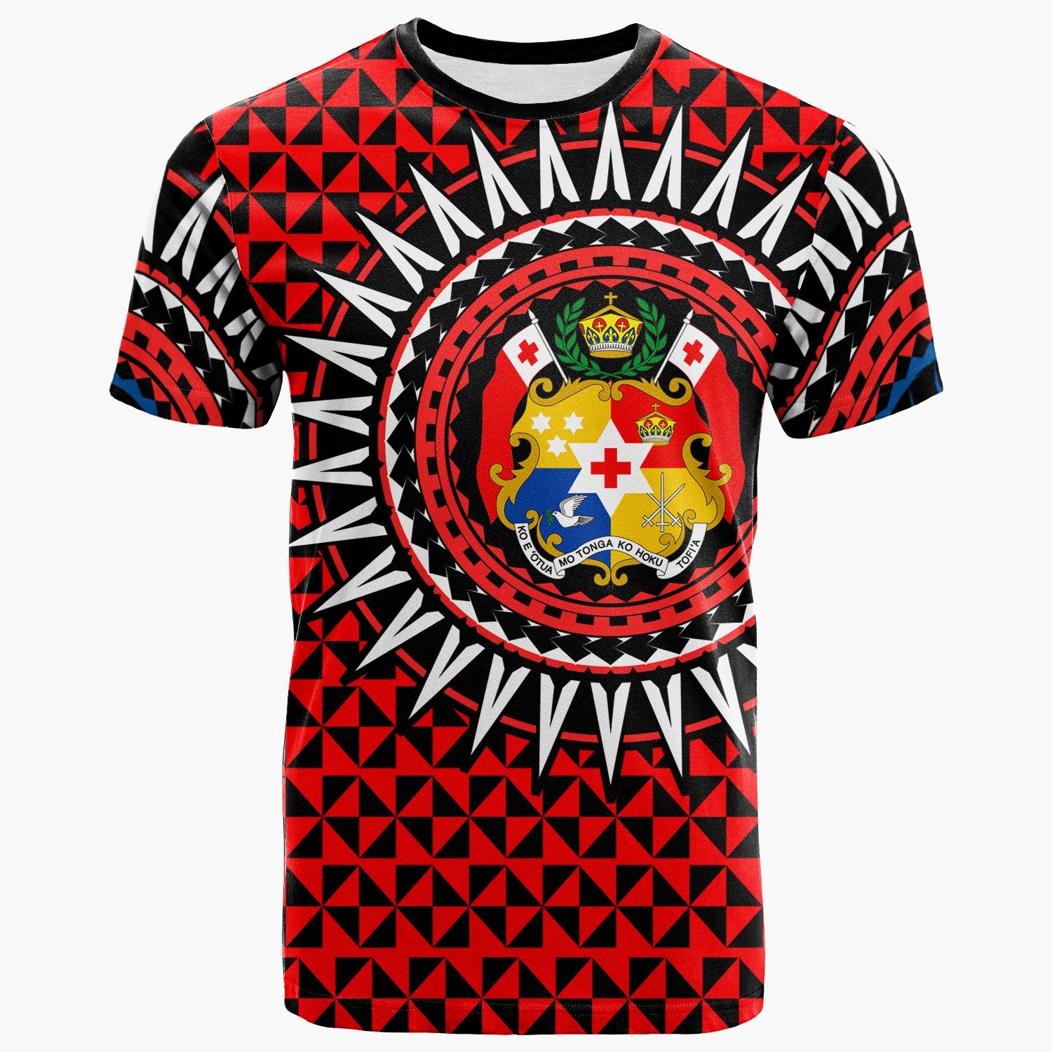 Tonga T Shirt Tonga Manulua Pattern Red White Color Unisex Red - Polynesian Pride