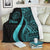 Palau Premium Blanket - Turquoise Polynesian Tentacle Tribal Pattern Crest - Polynesian Pride