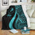 Yap Premium Blanket - Turquoise Polynesian Tentacle Tribal Pattern - Polynesian Pride