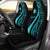 Nauru Custom Personalised Car Seat Covers - Turquoise Polynesian Tentacle Tribal Pattern Universal Fit Turquoise - Polynesian Pride