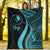 Yap Premium Blanket - Turquoise Polynesian Tentacle Tribal Pattern - Polynesian Pride