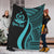 Vanuatu Custom Personalised Premium Blanket - Turquoise Polynesian Tentacle Tribal Pattern White - Polynesian Pride